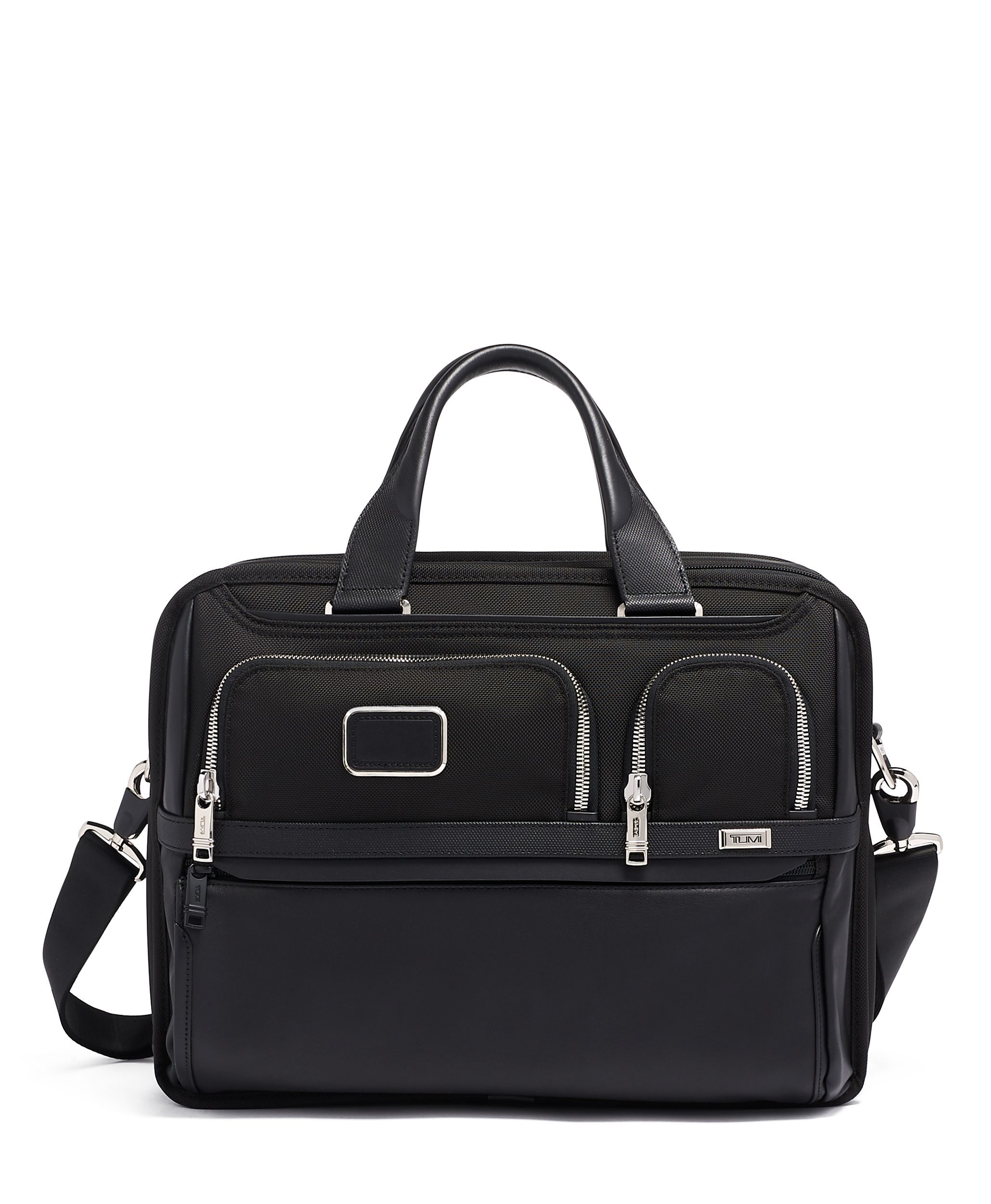 Expandable Organizer Laptop Brief BLACK CHROME Original | TUMI