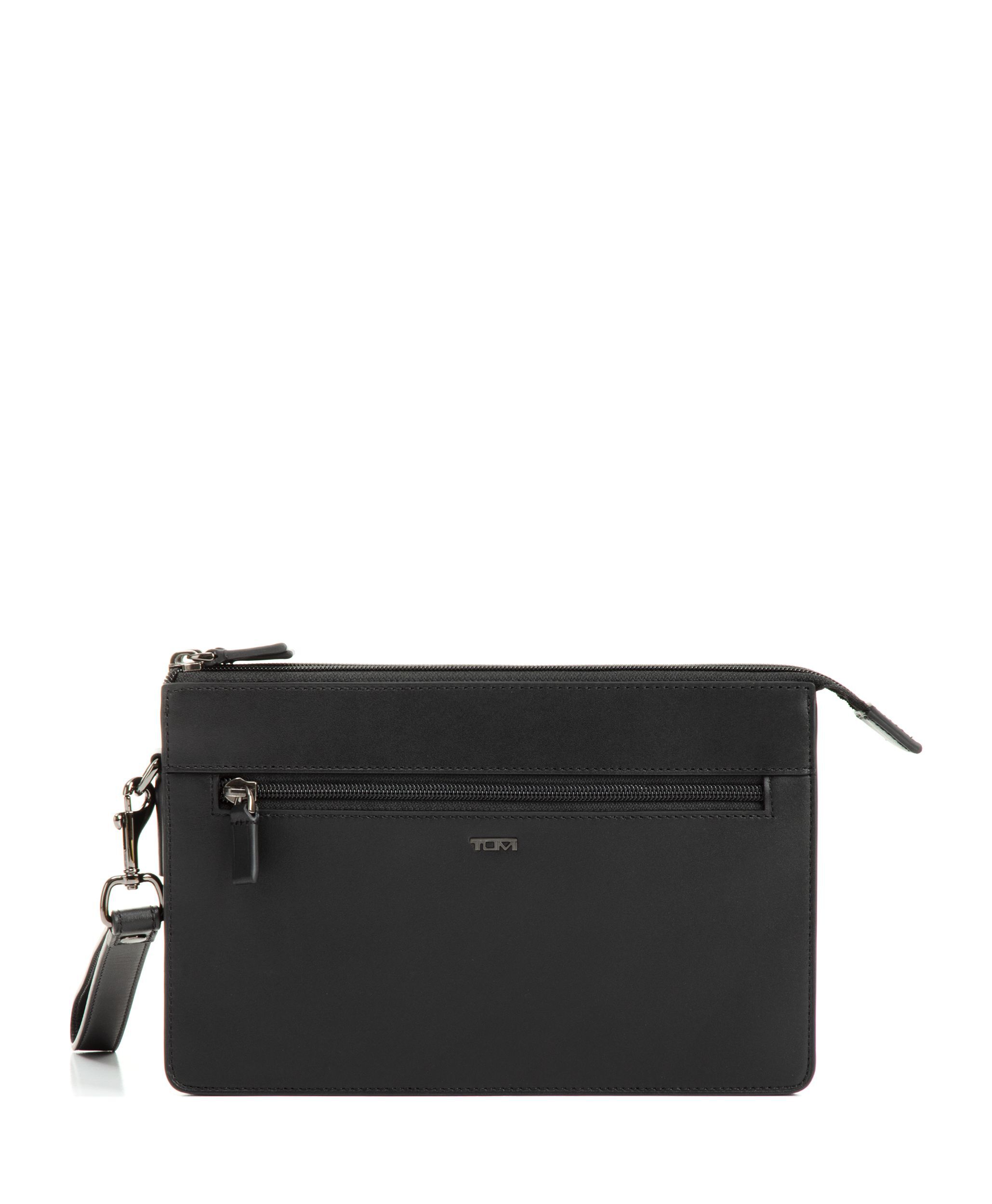 Double Zip Clutch BLACK SMOOTH Original | TUMI Indonesia