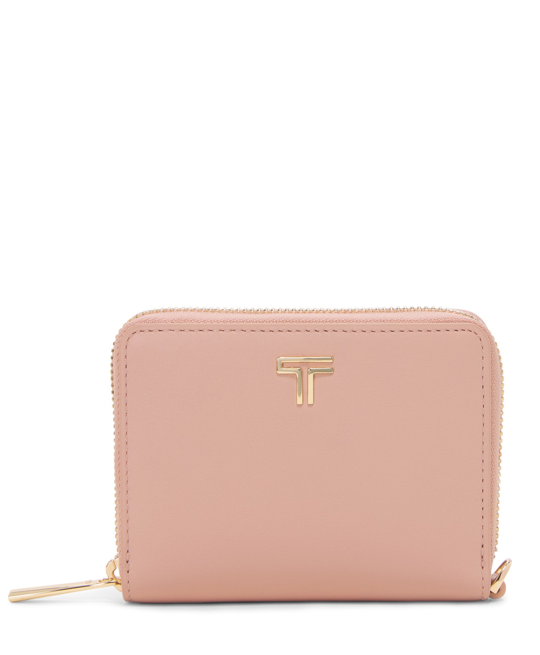 Trifold Zip-Around Wallet BLUSH Original | TUMI Indonesia