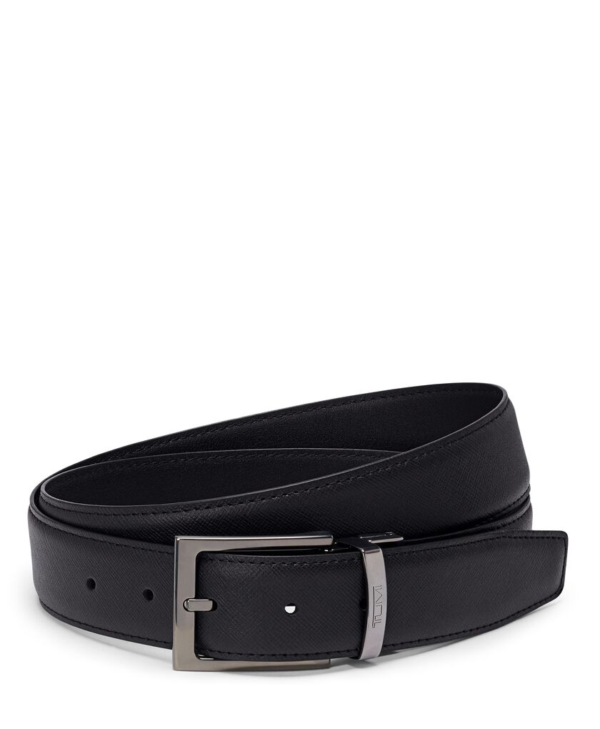 TUMI BELTS Rectangle Reversible Saffiano To Smooth Leather Belt 35mm  hi-res | TUMI