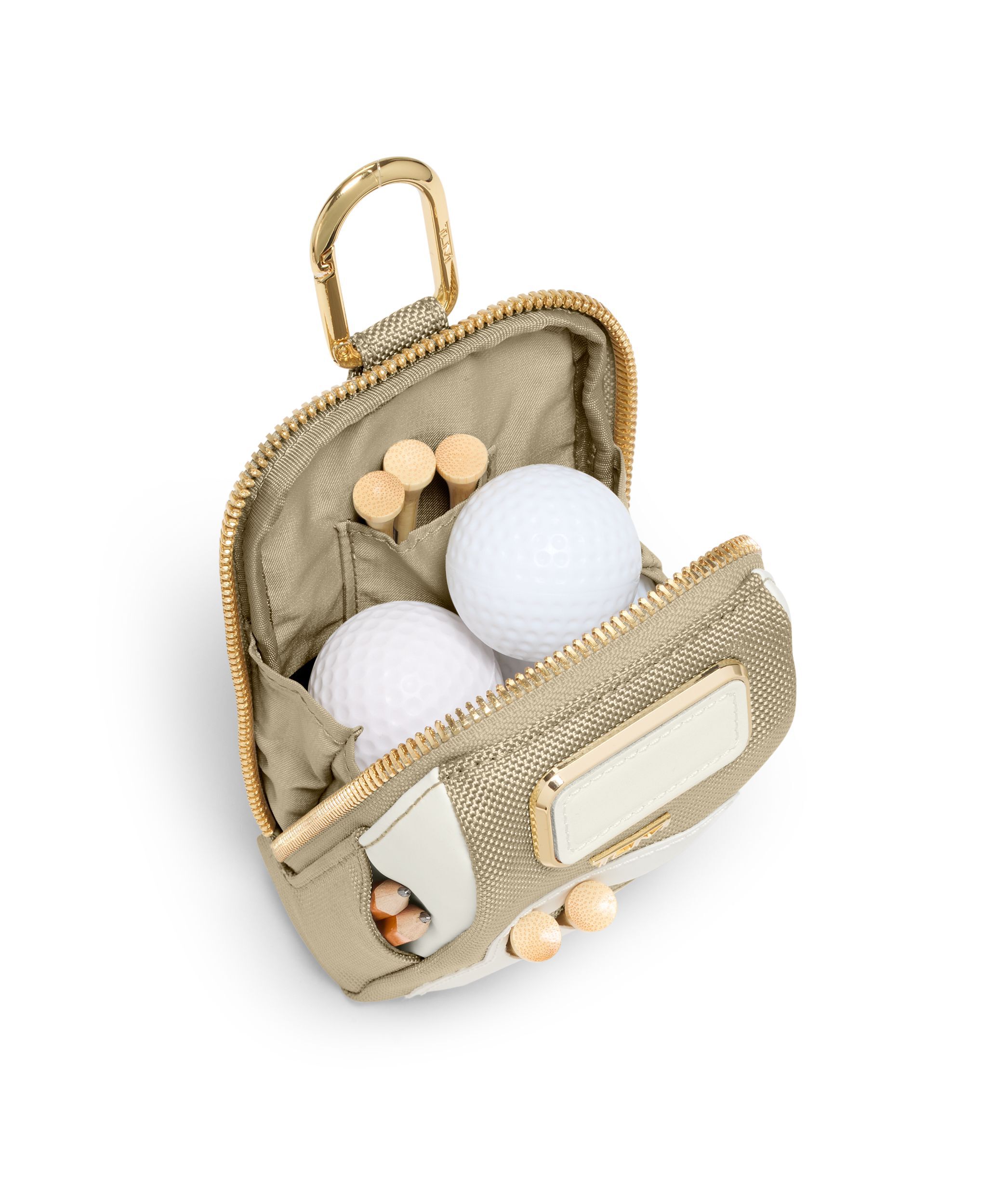 Golf Pouch with Tees OFF WHITE/TAN Original | TUMI Indonesia