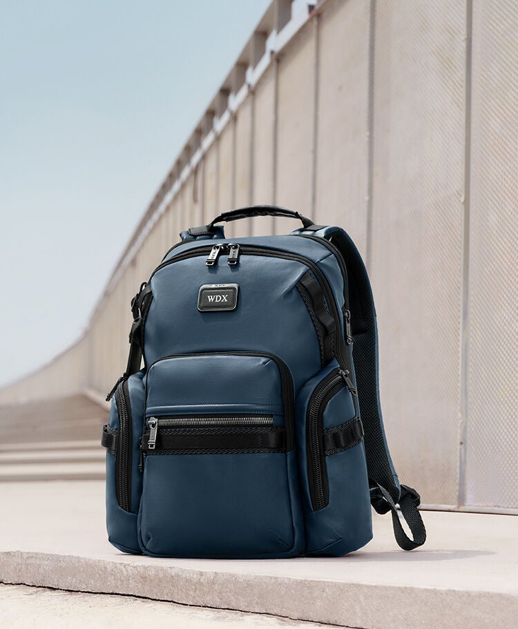 Navigation Backpack NAVY COATED CANVAS Original | TUMI Indonesia