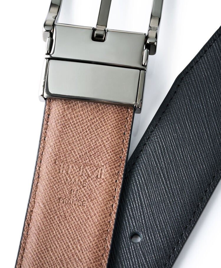 TUMI BELTS Rectangle Reversible Saffiano Leather Belt 35mm  hi-res | TUMI