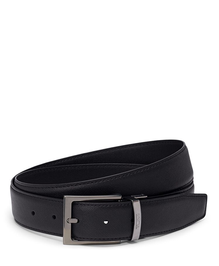 TUMI BELTS Rectangle Reversible Saffiano To Smooth Leather Belt 35mm  hi-res | TUMI