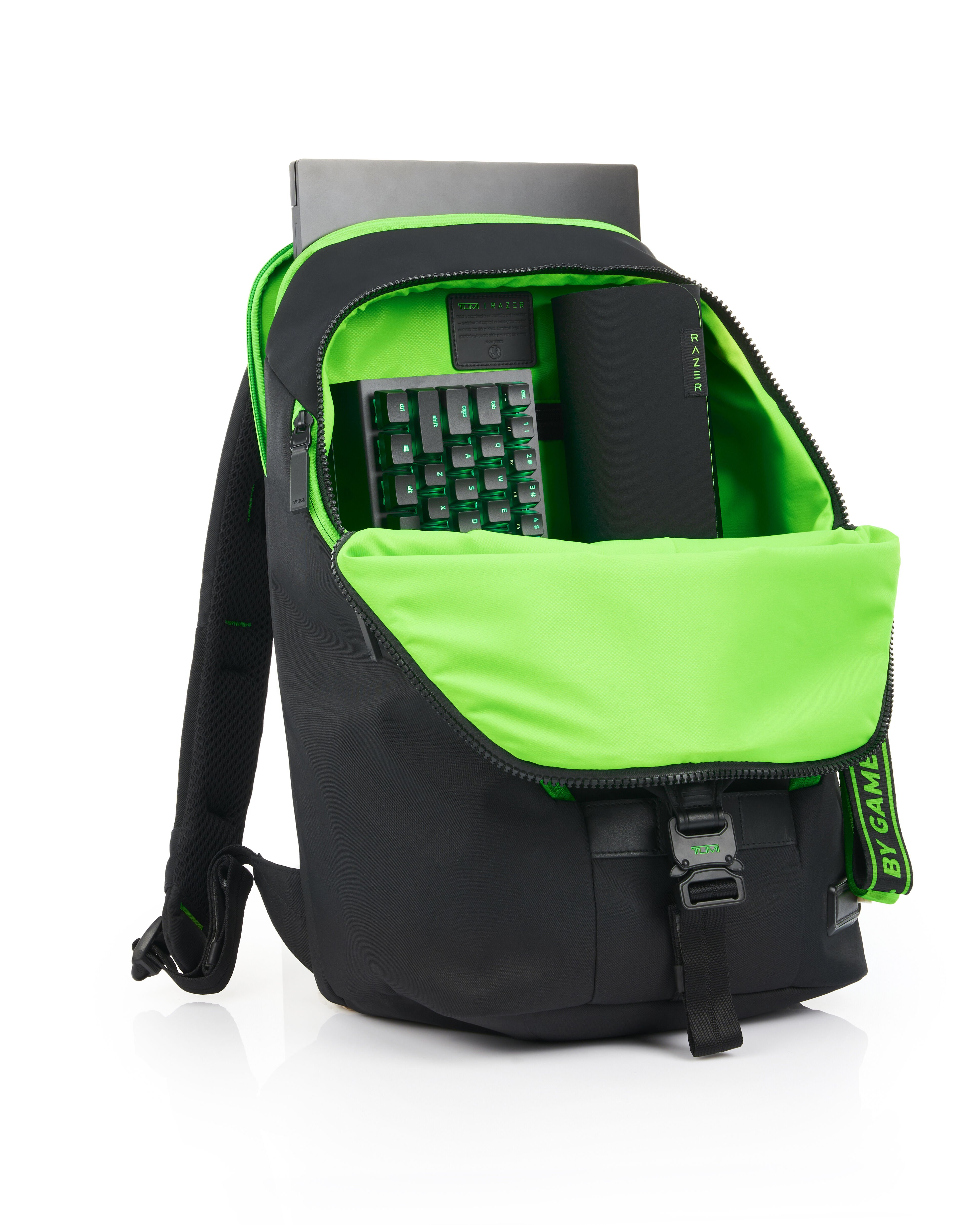 【ザッタ】速達 14677 TUMI I RAZER Finch Laptop Backpack BLACK GREEN |