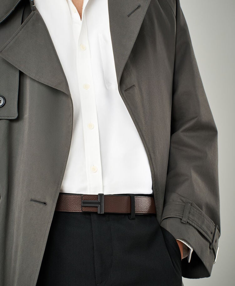 TUMI BELTS T Buckle Reversible Leather Belt 35mm  hi-res | TUMI