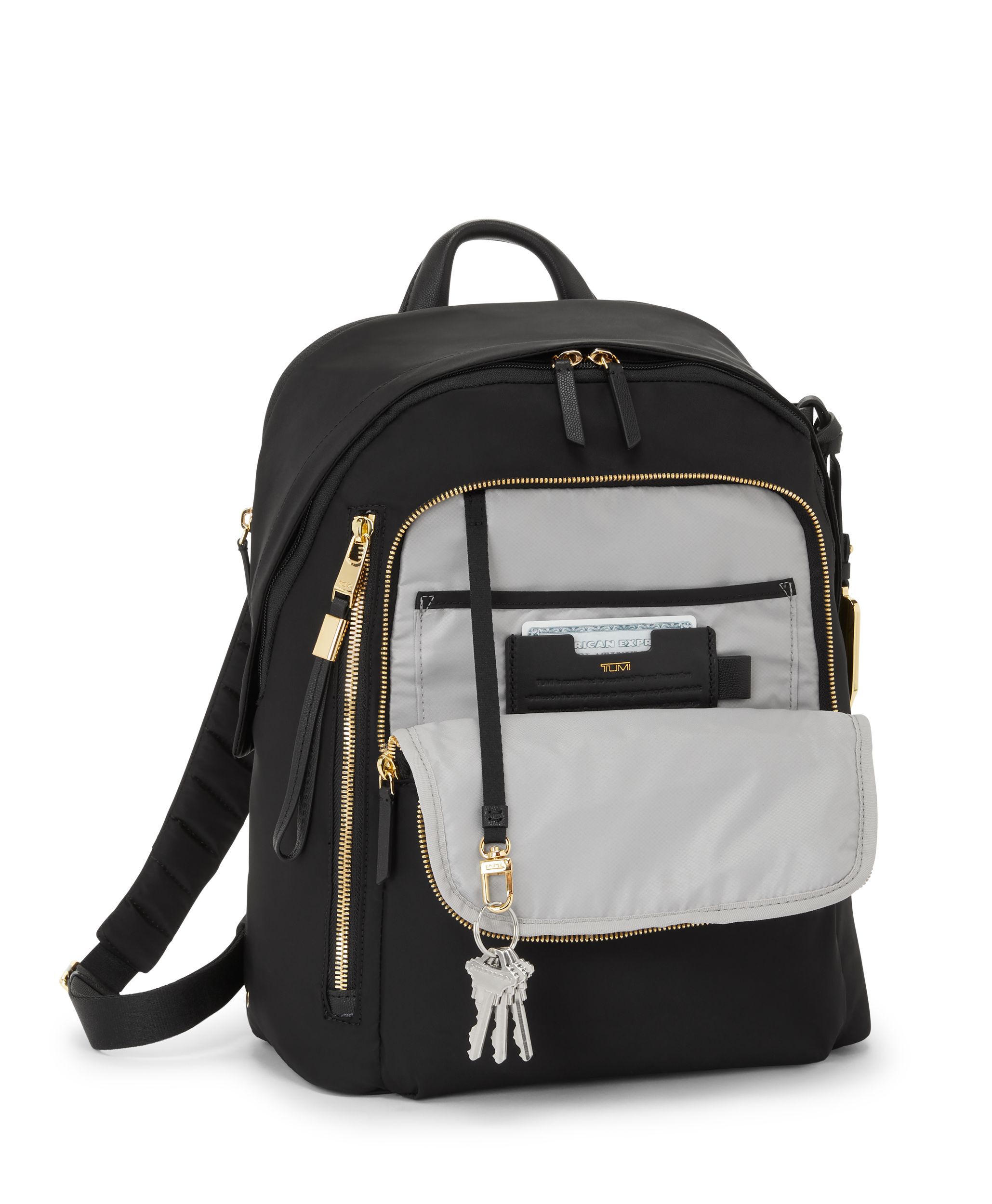 Halsey Backpack BLACK/GOLD Original | TUMI Indonesia