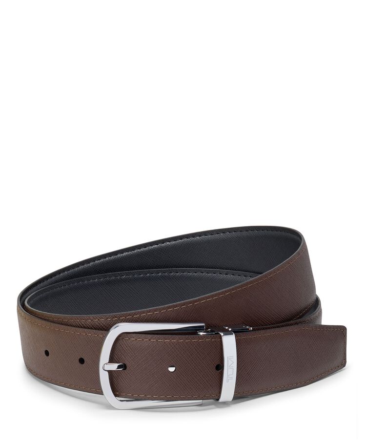 TUMI BELTS Horseshoe Reversible Saffiano Leather Belt 35mm  hi-res | TUMI