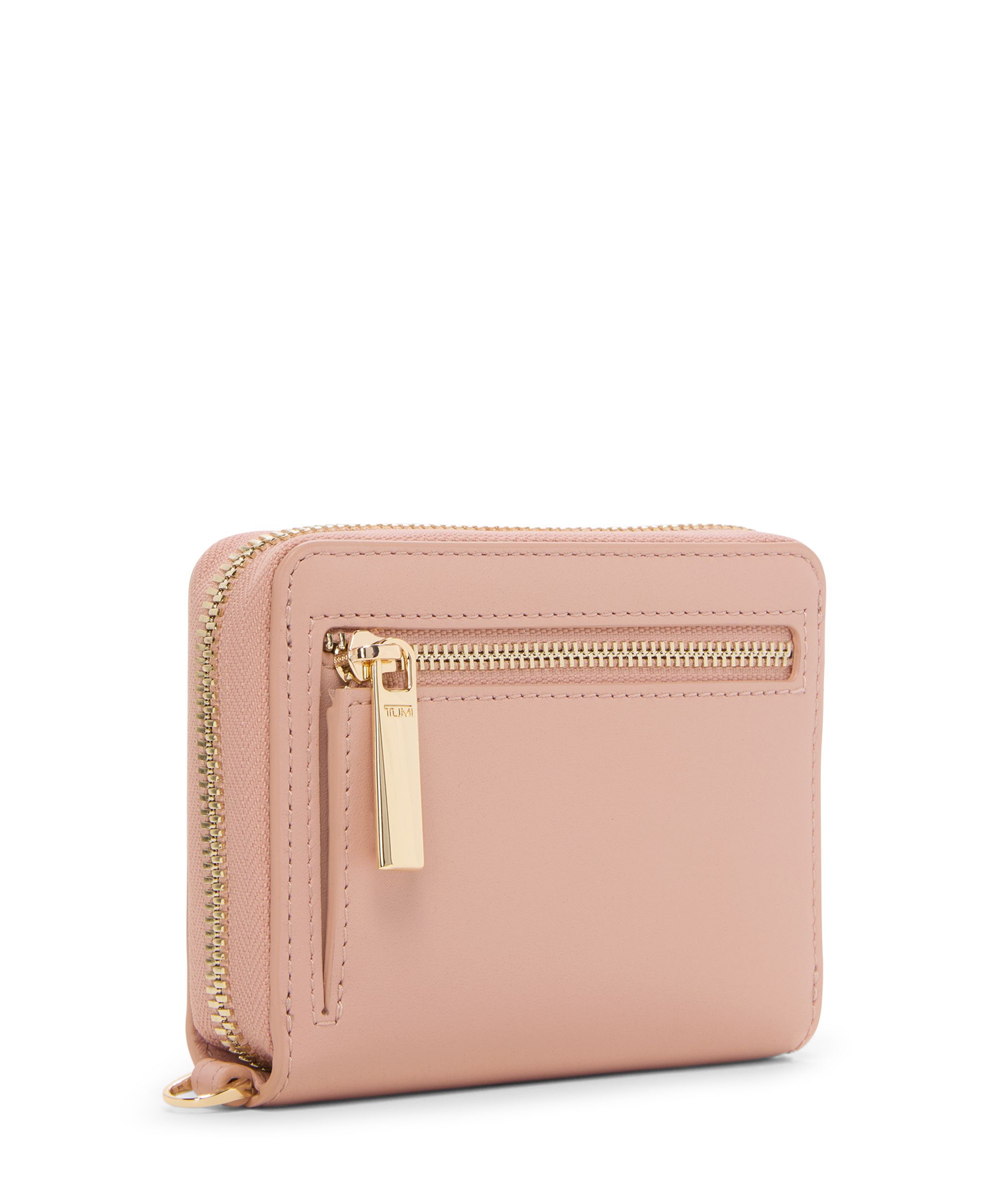 Trifold Zip-Around Wallet BLUSH Original | TUMI Indonesia