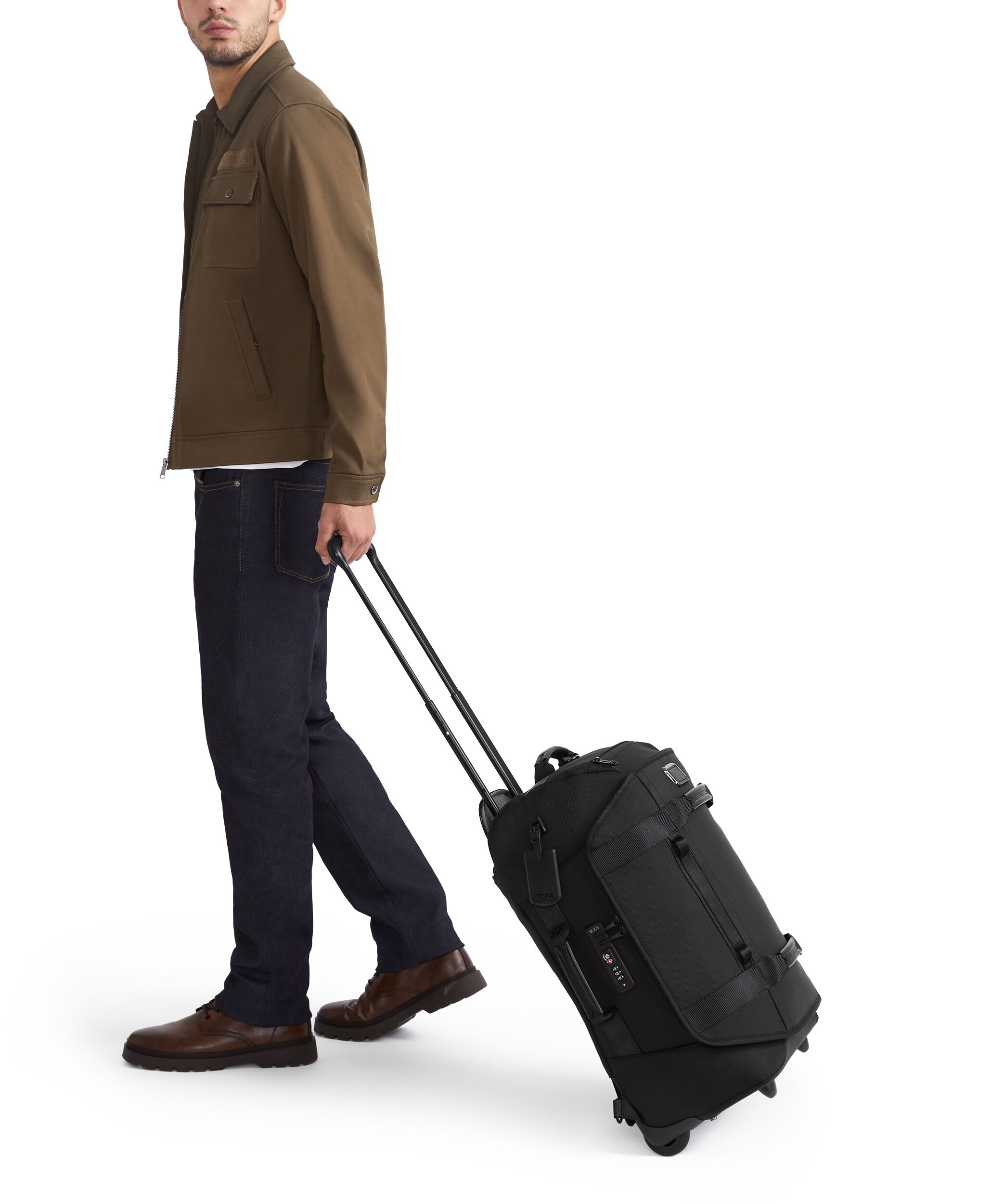 International 2 Wheel Duffel Backpack Carry On BLACK Original