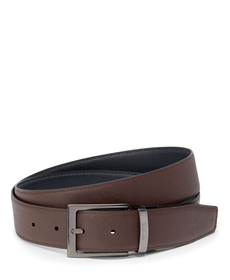 TUMI BELTS Rectangle Reversible Saffiano Leather Belt 35mm  hi-res | TUMI