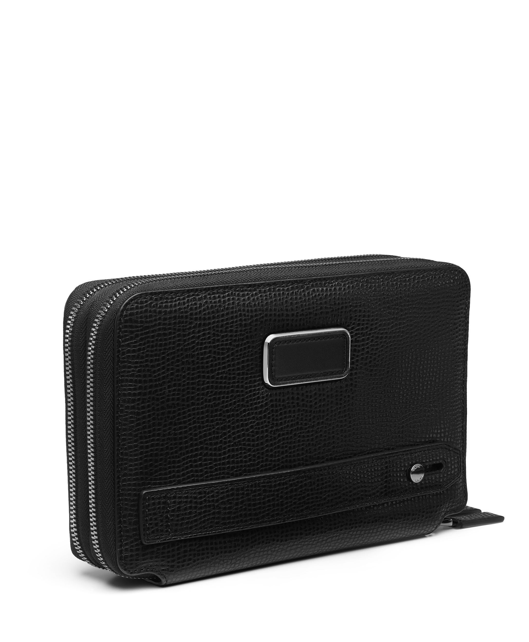 Tumi NASSAU SLG ZIP CLUTCH - NASSAU SLG Zip Clutch in BLACK