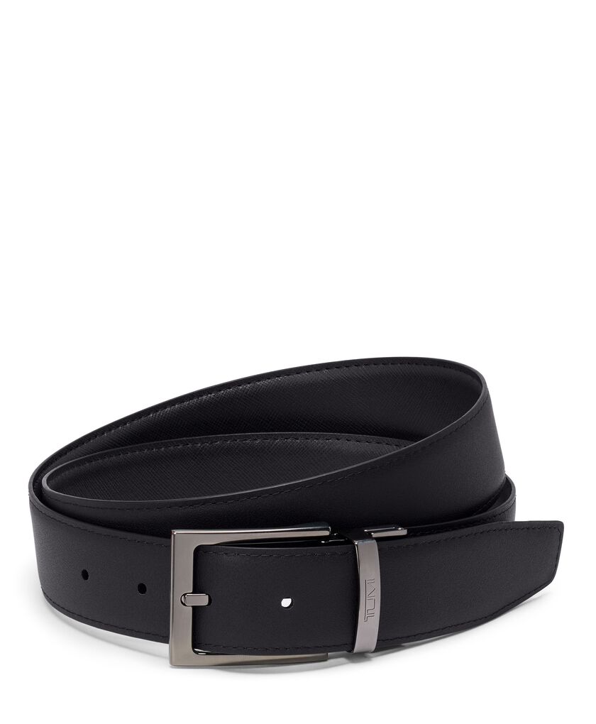 TUMI BELTS Rectangle Reversible Saffiano To Smooth Leather Belt 35mm  hi-res | TUMI