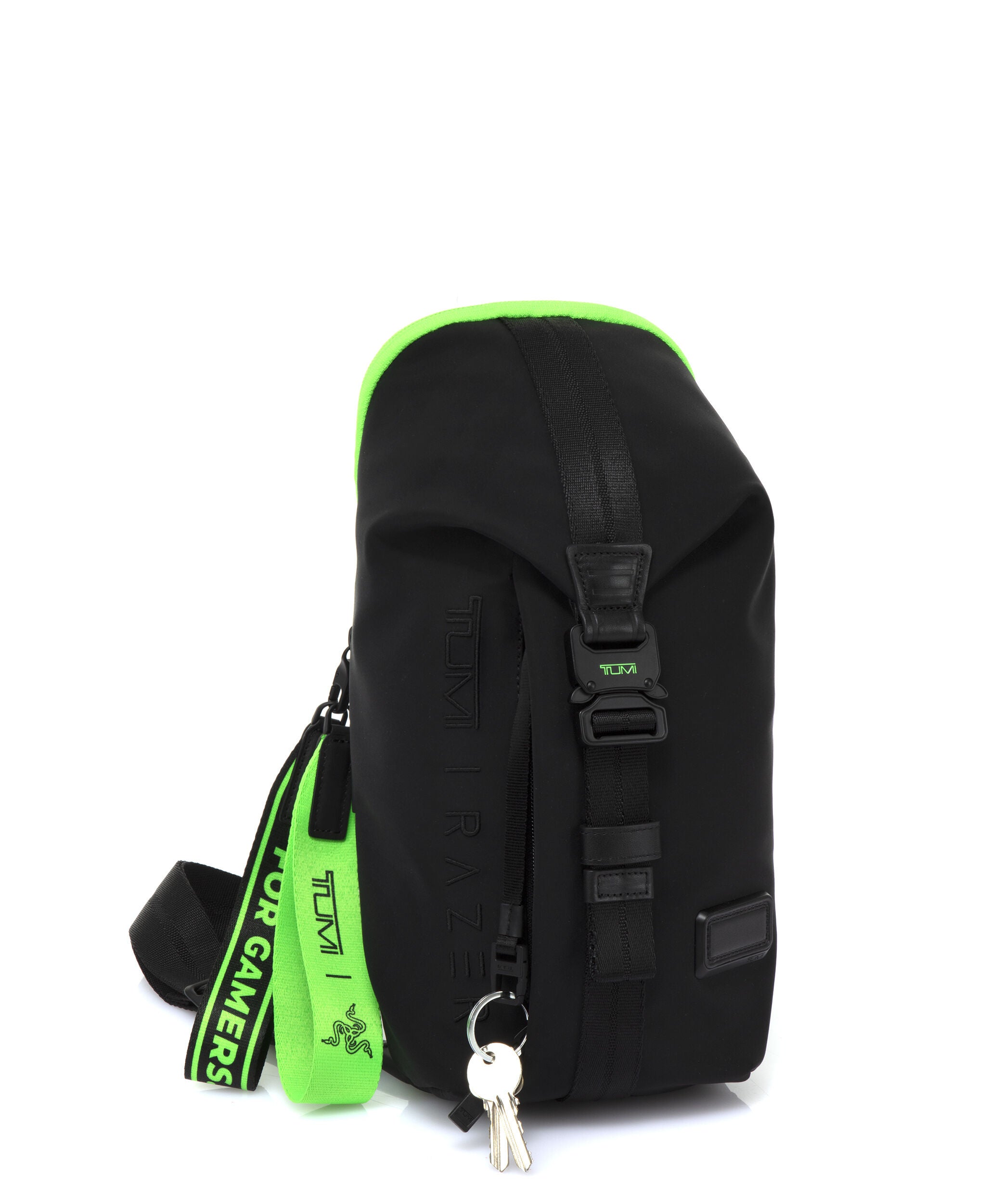 14338 TUMI I RAZER Bozeman Sling Bag BLACK GREEN |