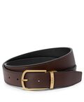 Horseshoe Reversible Pebbled Leather Belt 35mm