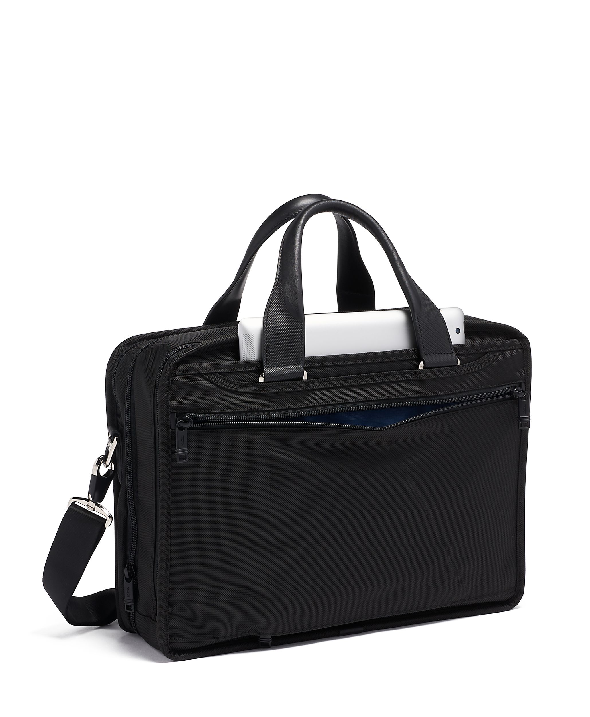 Expandable Organizer Laptop Brief BLACK CHROME Original | TUMI