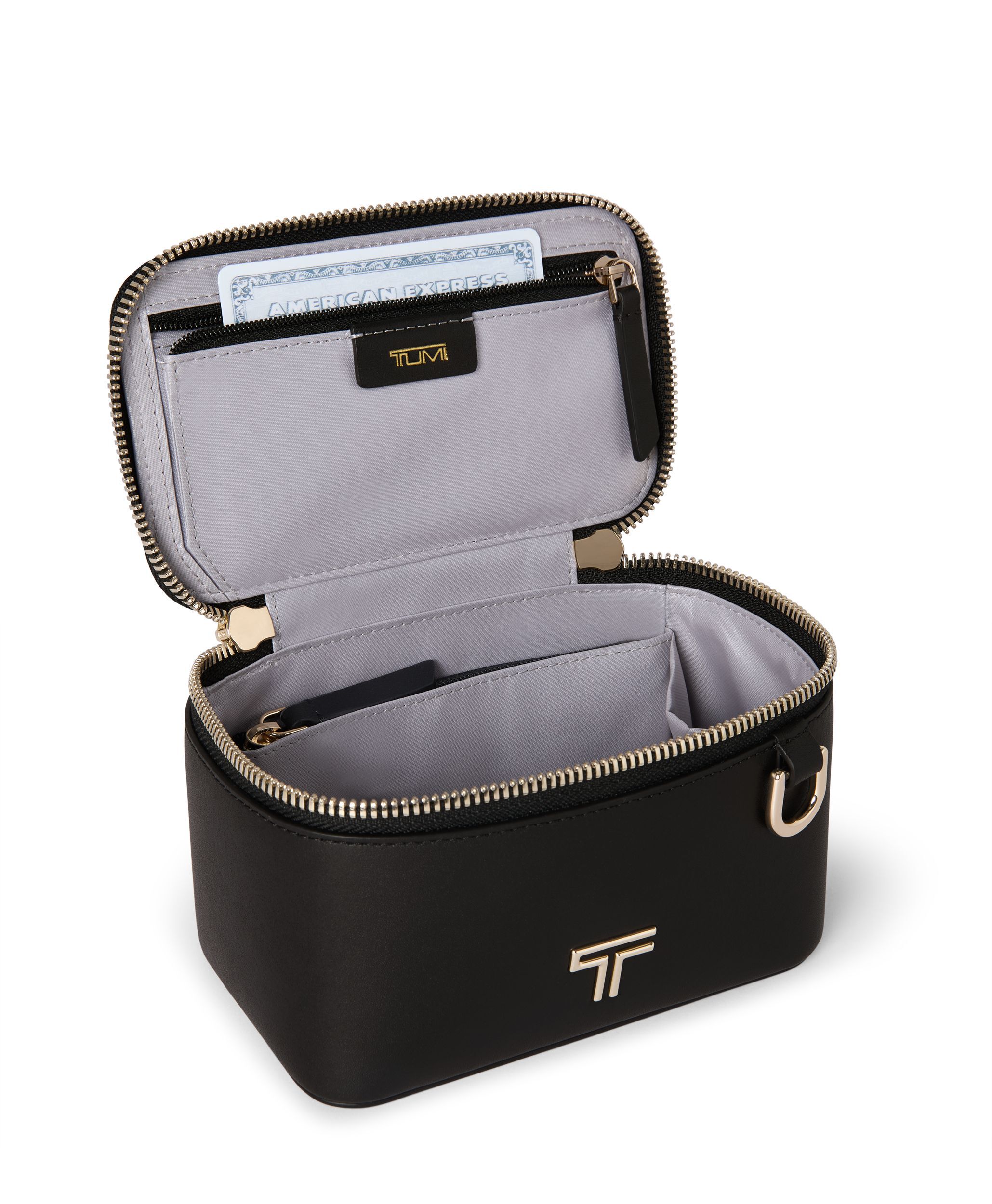 Lex Mini Train Case Crossbody BLACK/LIGHT GOLD Original | TUMI