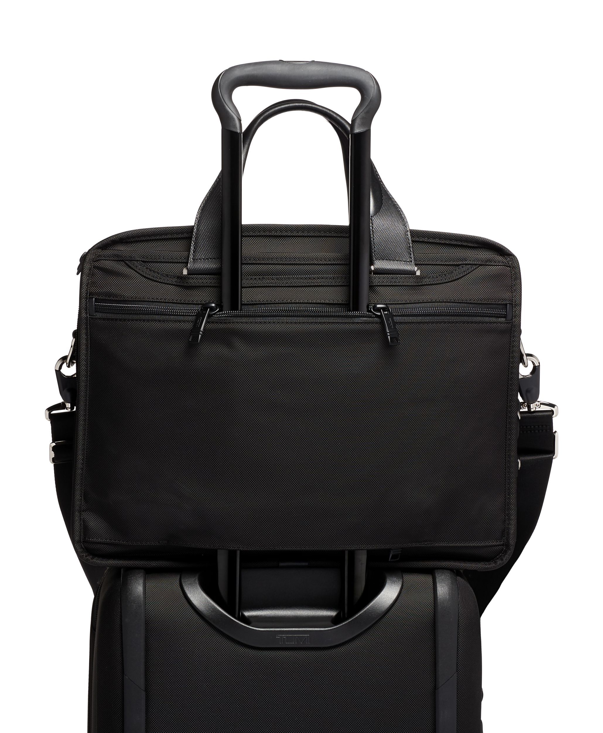 Expandable Organizer Laptop Brief BLACK CHROME Original | TUMI
