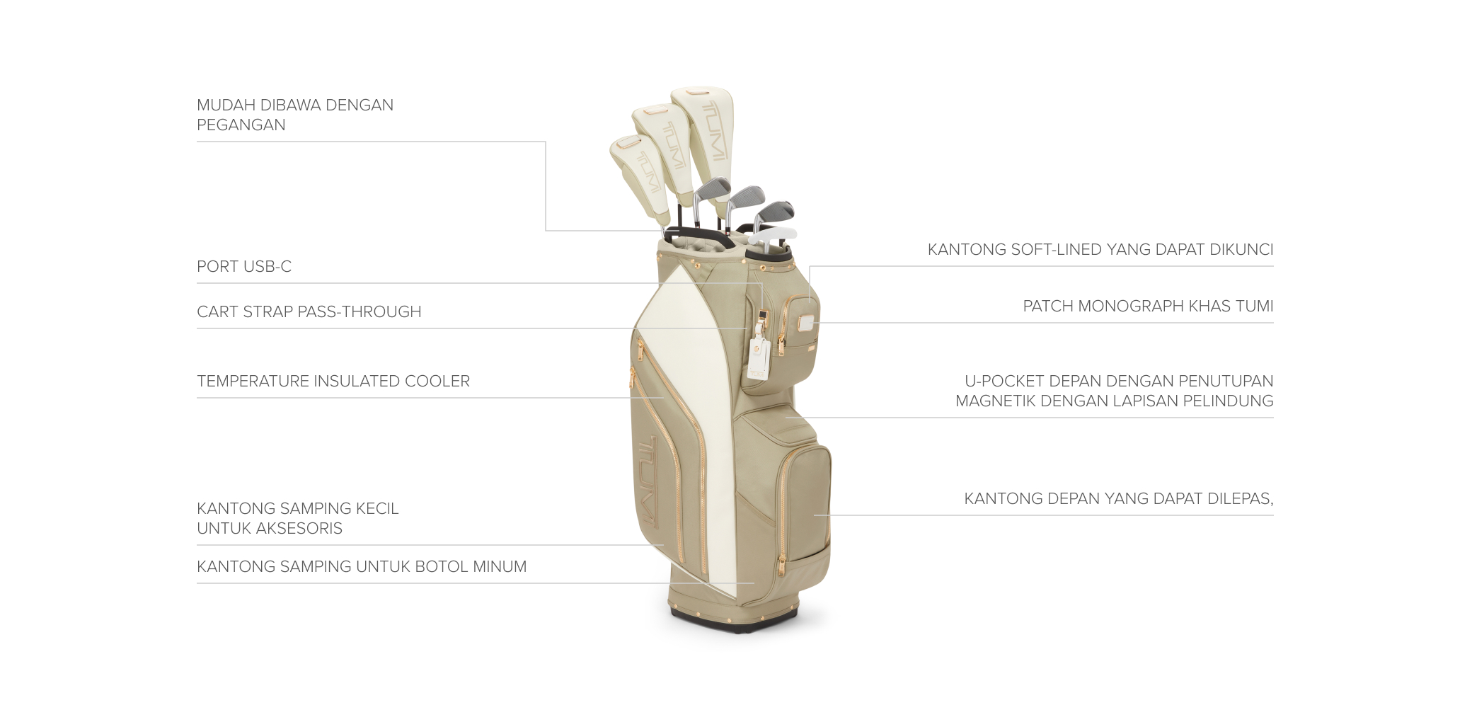 Golf Cart Bag Features