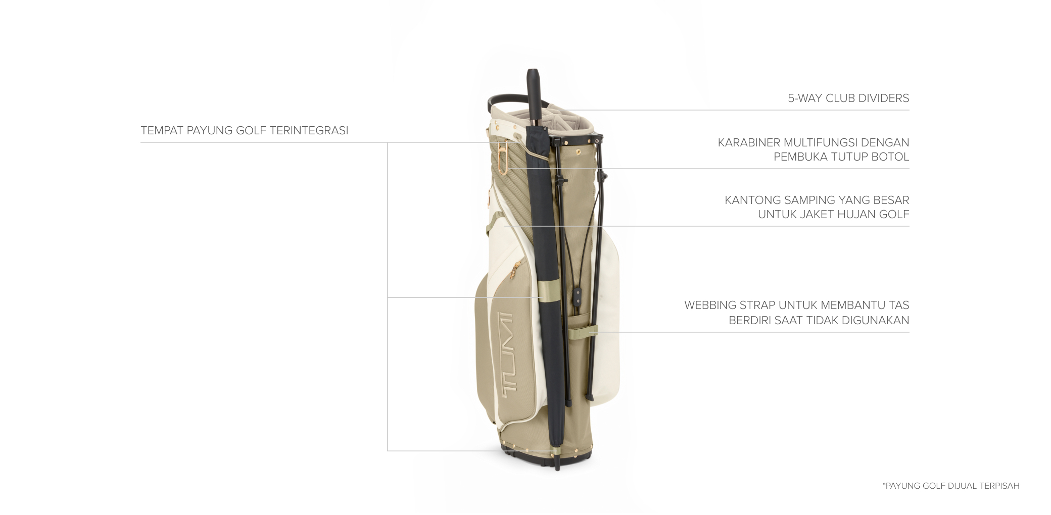Golf Cart Bag Features