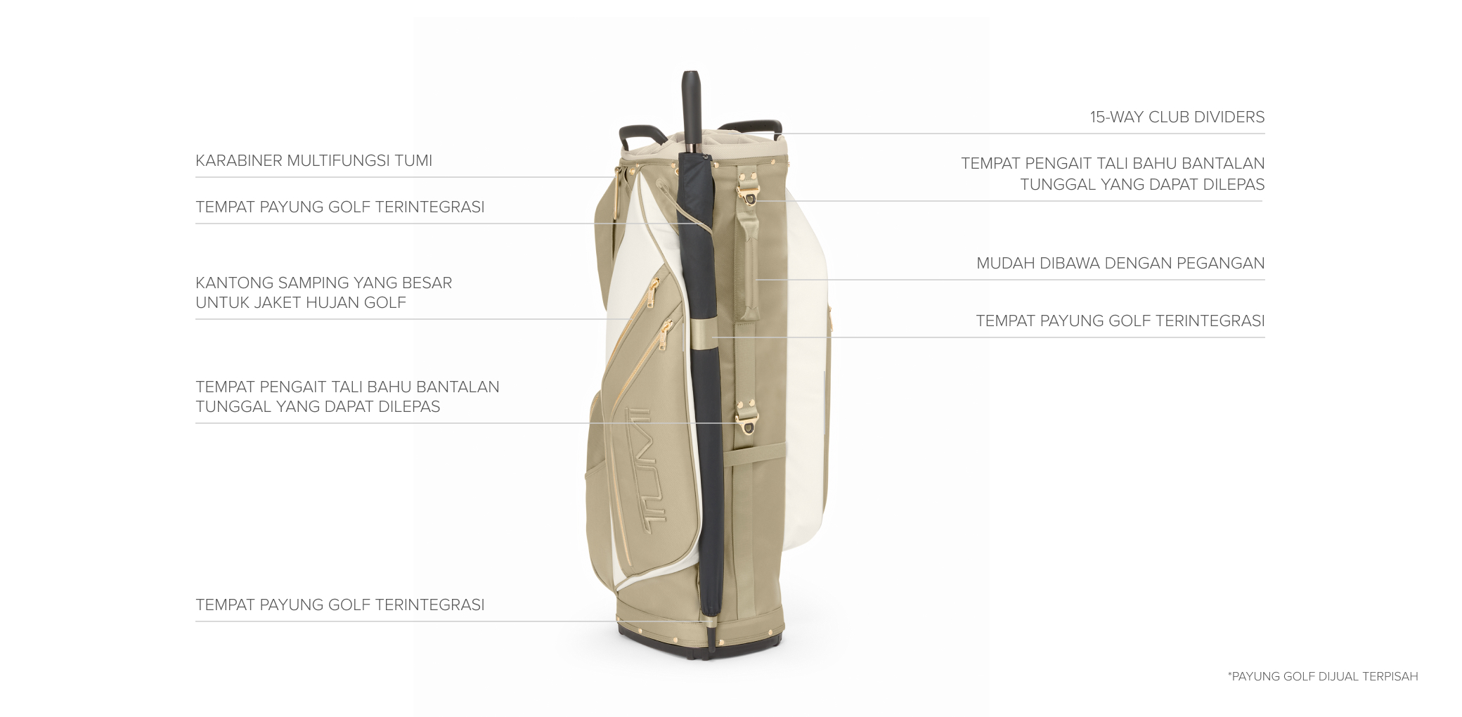 Golf Cart Bag Features